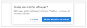Comment refaire de YouCare ton moteur de recherche par défaut sur Chrome